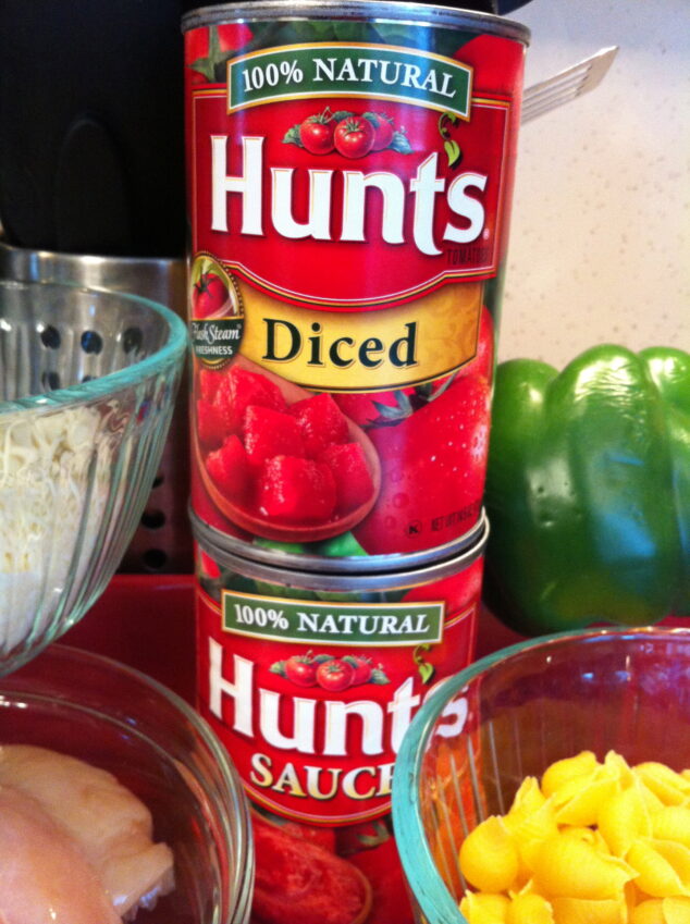 Cheesy Chicken and Pasta Casserole: from Hunt’s Signature Recip