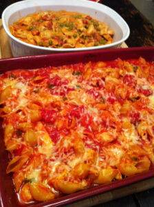 Cheesy Chicken and Pasta Casserole: from Hunt’s Signature Recip