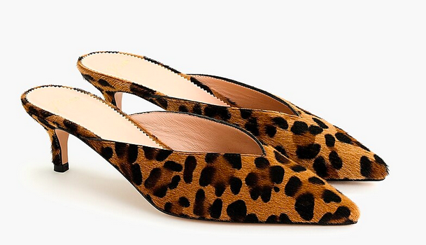 Sophia kitten heels in leopard calf hair