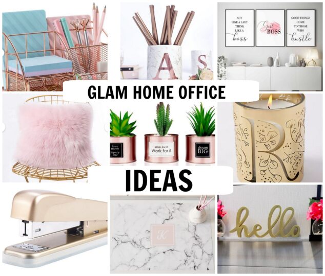 glam home office ideas