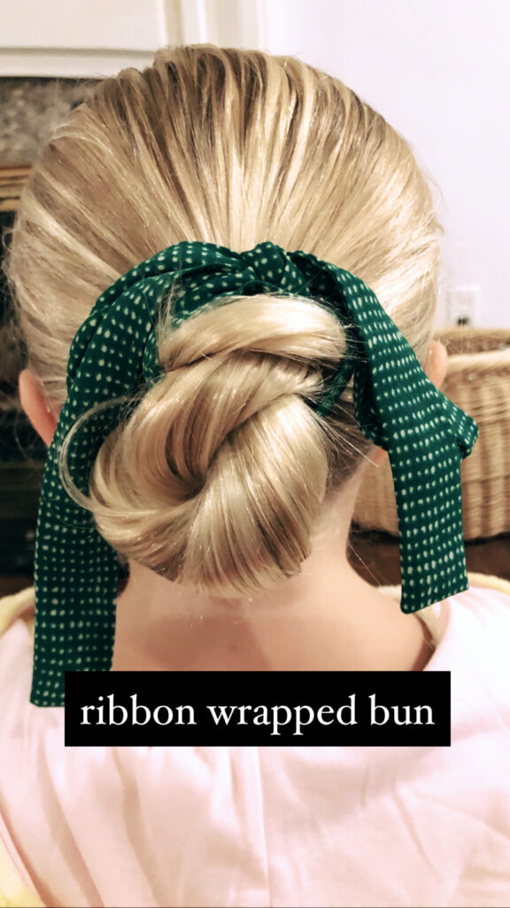 Simple Hairstyles for Girls - Ribbon Wrapped Bun
