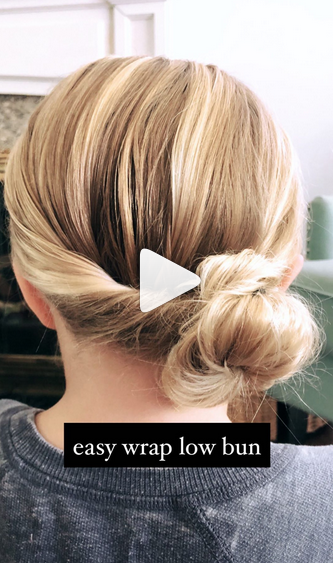 Simple Hairstyles for Girls - Wrap Around Bun Hairstyle