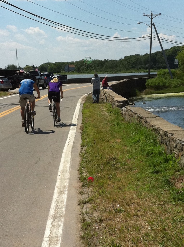 Biking to the Bristol Yacht Club