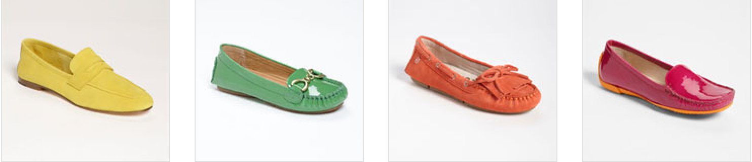 bright colored flats