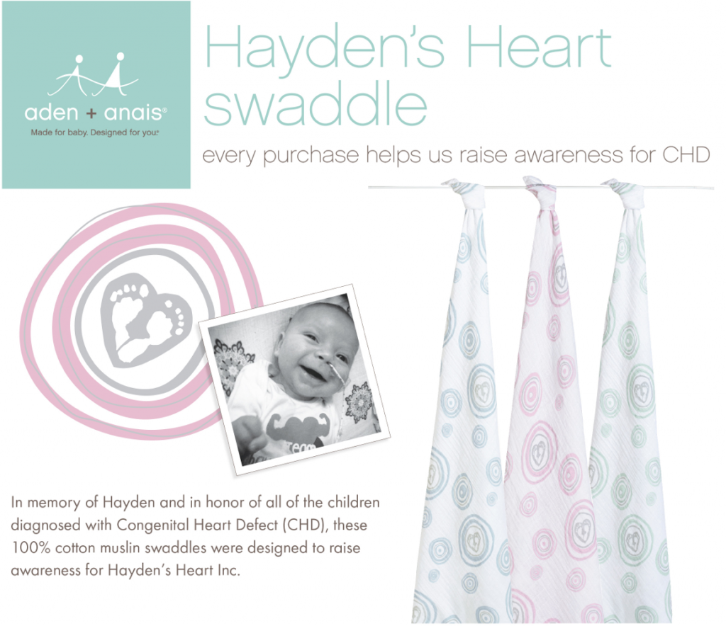 aden + anais Hayden's Heart Swaddle Stylish Life for Moms