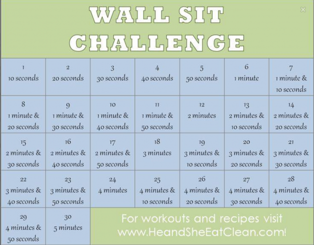 wall sit challenge