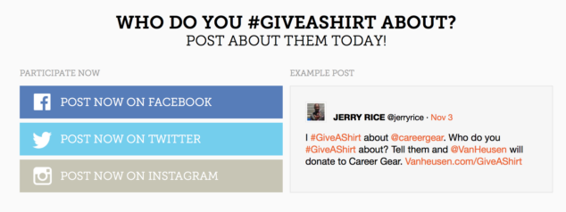 Van Heusen #GiveAShirt