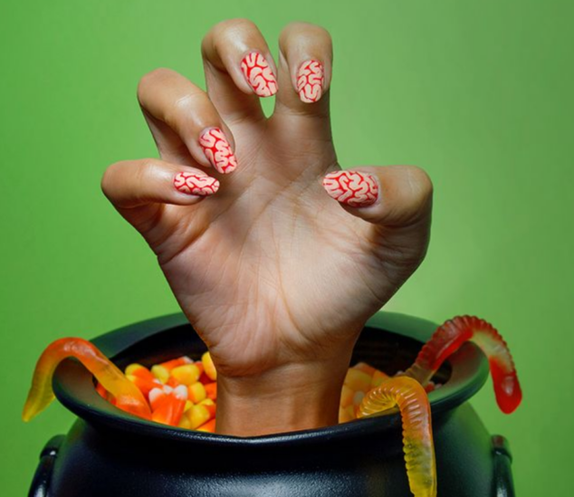 Halloween Mani How-To's With Q-tips: Pop Art, Zombie Nails, Bloody Zombie Manicure - Halloween Mani How-To's With Q-tips: Pop Art, Zombie Nails, Bloody
