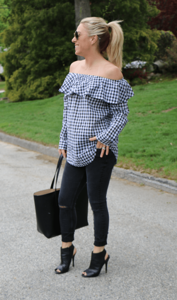 Off the Shoulder Long Sleeve Blouse 