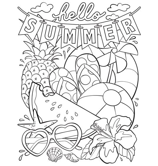 Summer Coloring Pages - Mom Generations | Stylish Life for ...